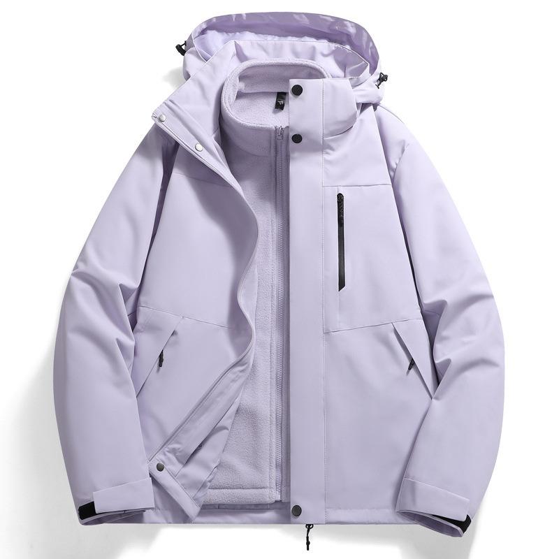New Outdoor Jacket Three-in-one Detachable Outdoor Fleece Autumn and Winter Windproof Waterproof Warm Jacket