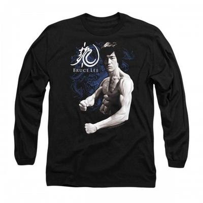 Bruce Lee Unisex Adult Dragon Stance Long-Sleeved T-Shirt
