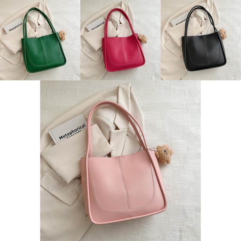 Fashionable Spring 2024 Street-style Womens Tote Bag In Black Green Pink White