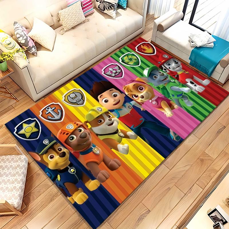 Cute P-Patrol Dog Cartoon Living Room Non-Slip Area Rug Soft Carpet for Bedroom Kids Playroom Sofa,Home Decor Doormat Gift