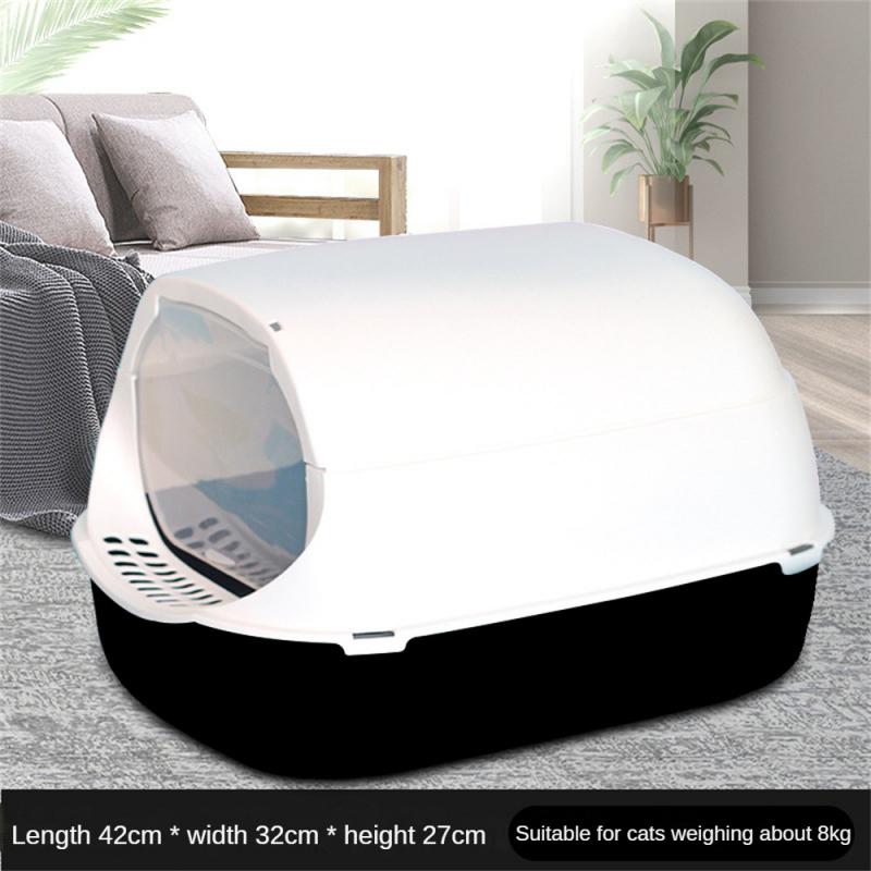New Fully Enclosed Cat Litter Box With Shovel Pet Litter Box Large Capacity Cat Toilet Litter Box Closed Sandbox Pets Supplies