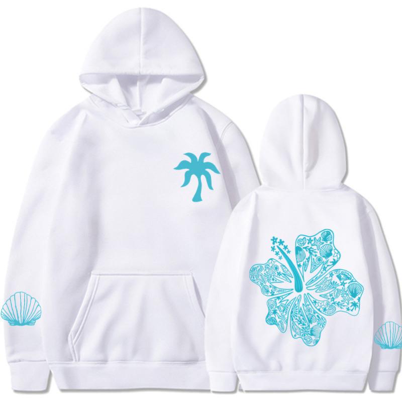 Podzimní Zimní Móda Volná Dámská Mikina Růžový Květinový Vzor Tištěná Ležérní Teplá Mikina