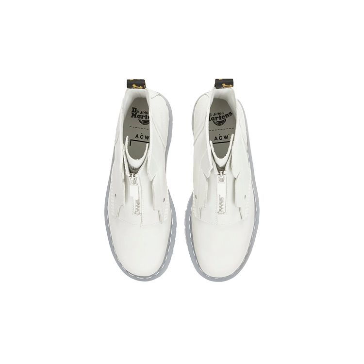 Dr. Martens A-COLD-WALL* X 1460 Comfortable Front Metal Zipper Short Boots Unisex boots White 28014111