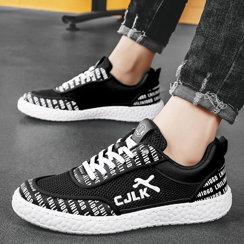 Men's shoes 2025 summer new fashion trend versatile sports casual shoes breathable fly-woven mesh youth tide shoes