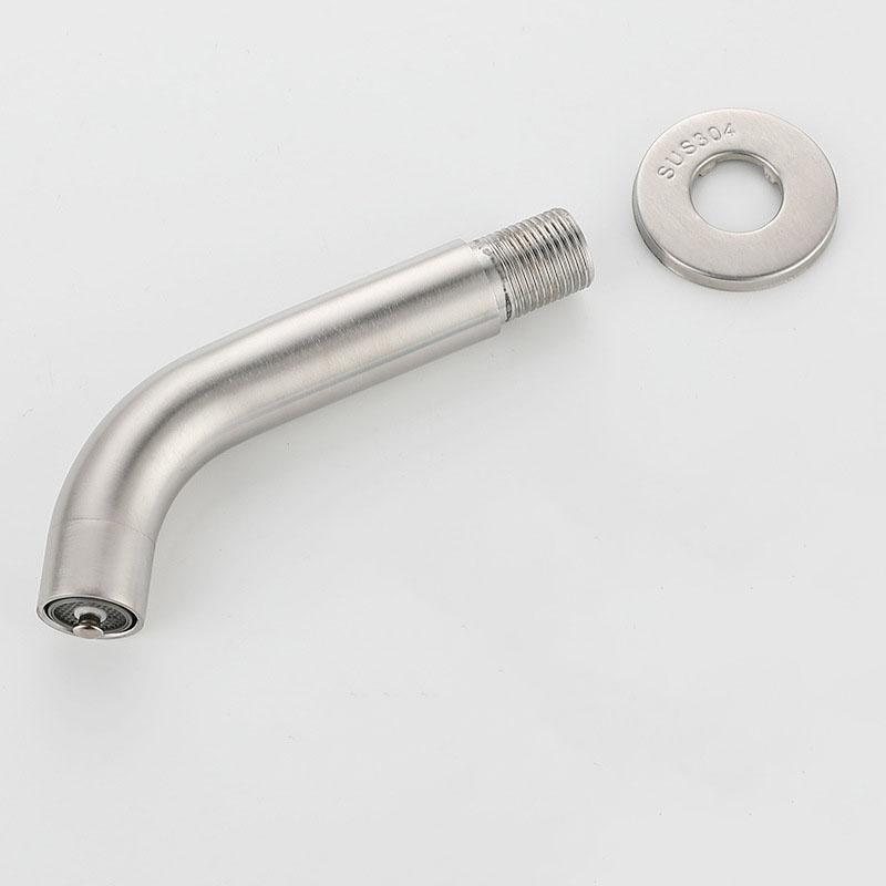 Bathroom Faucet Wall Mounted Sink Faucets Stainless Steel Cold Water Tap Touch Press Bathroom Basin Faucets Toilet Saving Tap