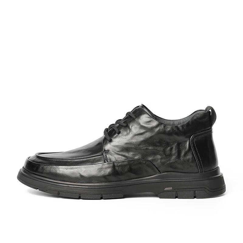 Senda Men s Retro Leather Lace-up Chukka Boots 41