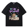 Hot Sale I Am Very Eepy Funny Cat Meme Blanket Y2K T-Shirt Cute Sleepy Cat Graphic Casual Tee Men Round Neck Print Loose T Shirt