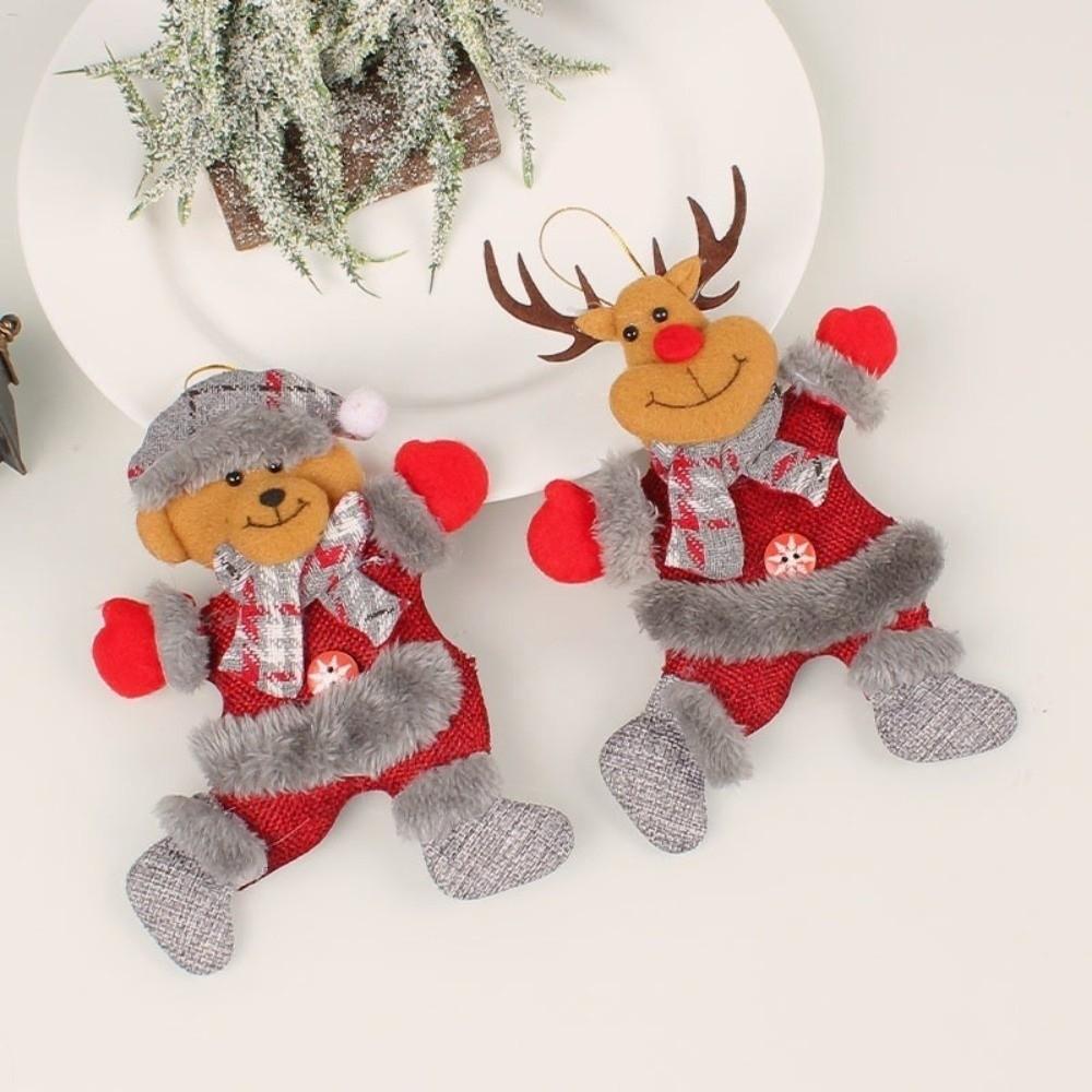 4pcs Elk Christmas Tree Decoration Santa Claus Christmas Tree Ornaments  Merry Christmas