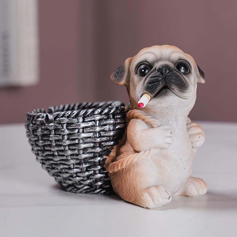 Creative Puppy Cat Dog Ashtray, Anti Fly Ash Ashtray, Home Living Room Office Funny Ashtray, Birthday Gift for Boyfriend