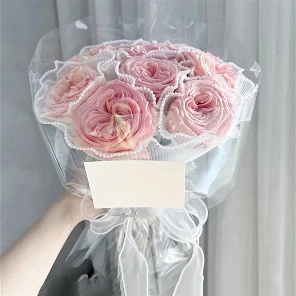 1pc Flower Bouquet Wrapping Pearl Wave Yarn Rose Florist Packaging Material Wedding Party Gift Decoration Supplies