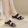 Wedge Sandals For Women Dressy: Summer Walking Sandals Woman Comfortable Slip On Casual Open Toe Hollow Out Low Wedge Shoes