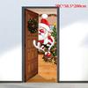 Wall Sticker Christmas Elk Door Cover Holiday Decoration Decals Self
