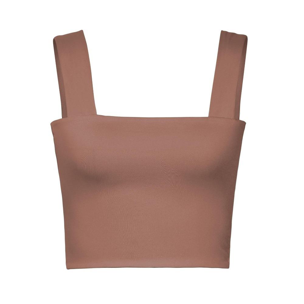 Tanktop met vierkante hals, brede schouderbanden, crop tops, dames, zomer, camis, effen kleur, hemdje, mode, buis, vrouwelijk, mouwloos, cropped vest, Y2K-kleding