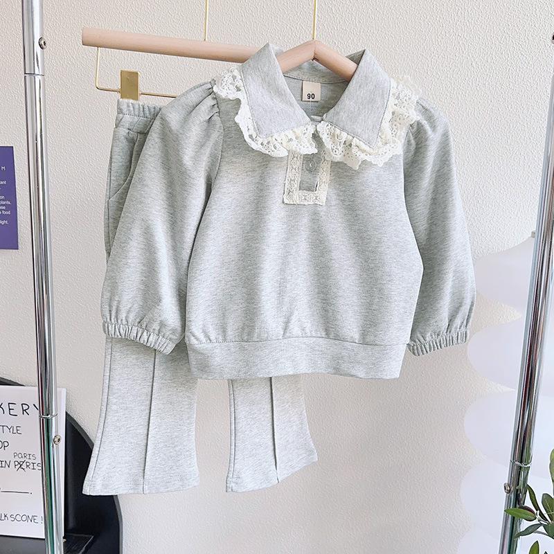 Spring-Style Baby Girl Babydoll Top & Long Pants Set