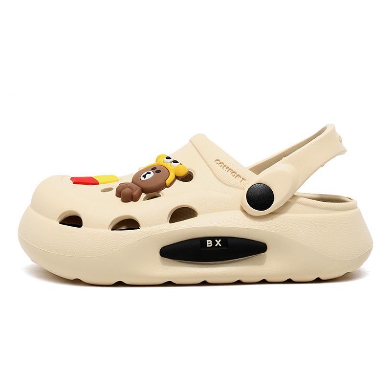 

30-39 Детские Большие Размеры Модные Повседневные Тапочки Дырки Обувь Пляжная Обувь Сандалии 38/39 бежевый