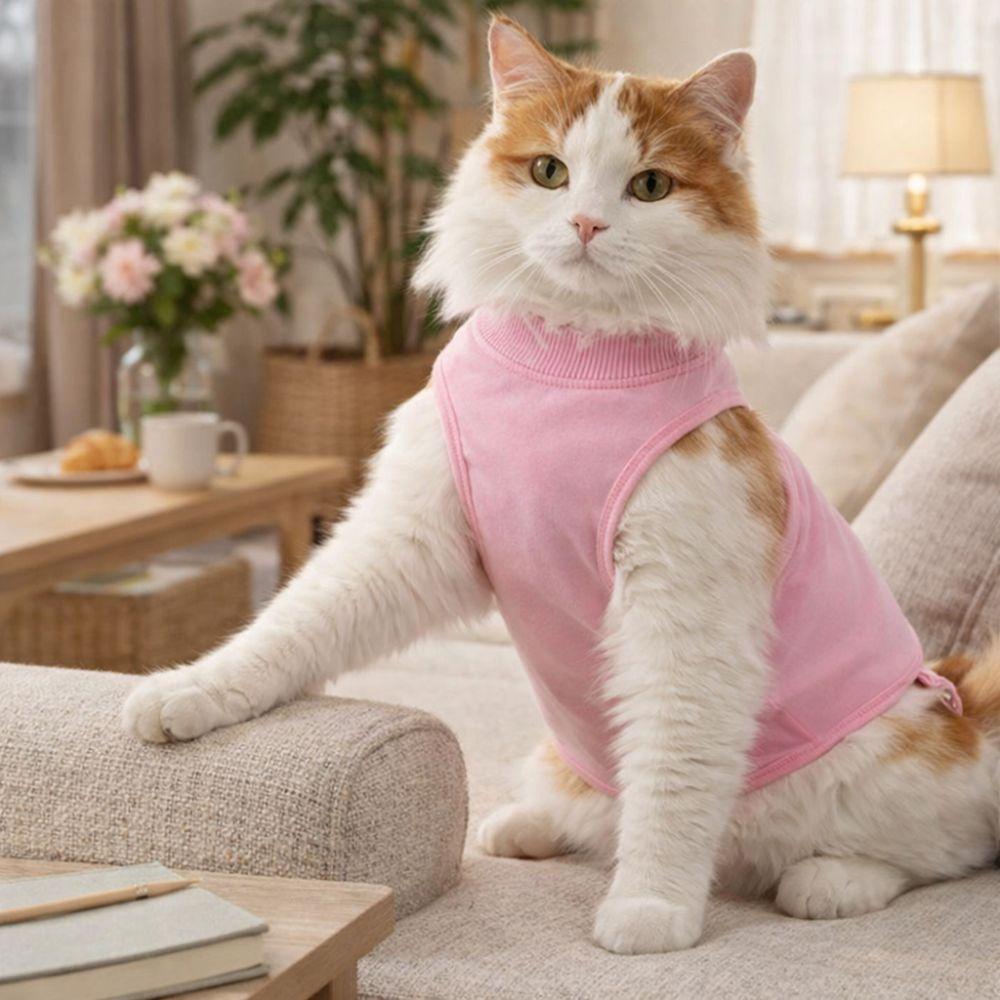Weicher Erholungsanzug für Katzen Verstellbarer Katzen-Overall Haustier Anti-Leck-Anzug Für Hunde Katzen