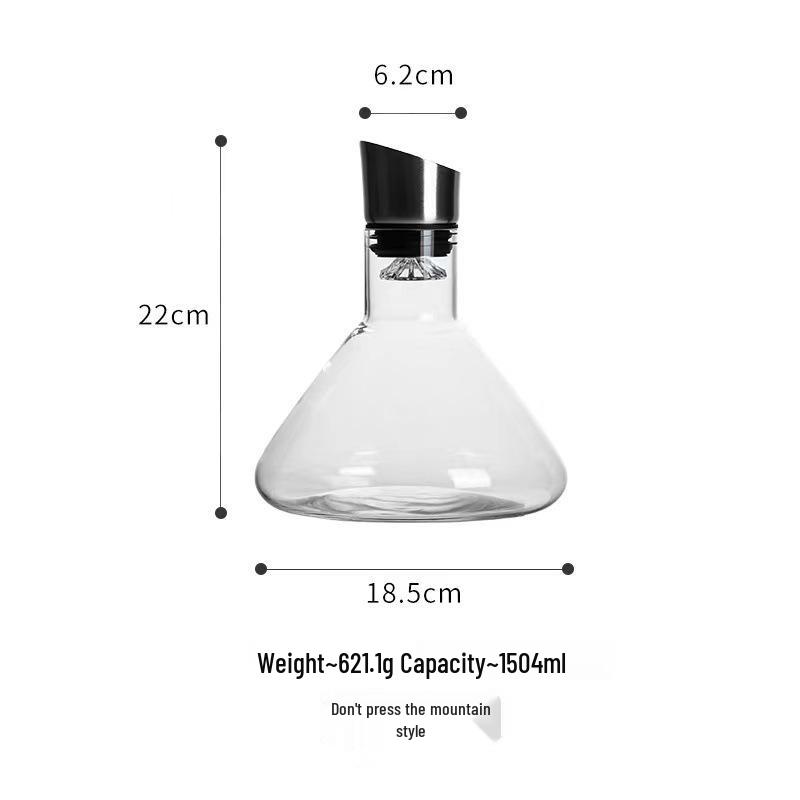 Elegant Iceberg Waterfall Wine Decanter: Creative Fast-Filter Glass Jug for Red Wine Non-Press Mountain Waterfall Decanter