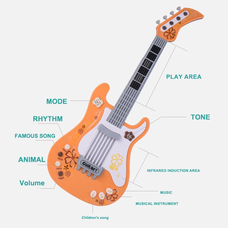 57cm Guitar Toys for Kids Play Education Musical Instrument Montessori Children Musical Instrument Early Learning Toys