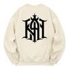 KAN6312 Kmc0003 Khan Symbol Fleece-Lined Sweatshirt - Cream