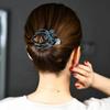 Shiny Flexible Headwear Hairpins Heart  Flower Rhinestone Hair Clip Hollow Claws Acrylic
