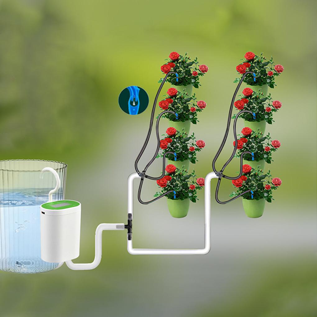 ABS Solar Drip Irrigation Kit Easy Installation Intelligent Timing Lazy Person’s Watering Tool Plant