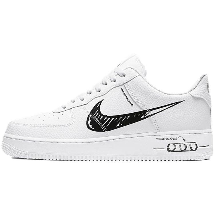 

Nike Air Force 1 Low Sketch — кроссовки унисекс черные, белые CW7581-101