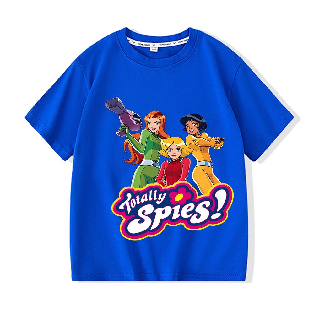 

Totally Spies Cartoon Printing T-shirts Summer Anime Graphic Tee-shirt Short Sleeve Cotton Kids Tshirts Girls/Boys Clothing Tees 140