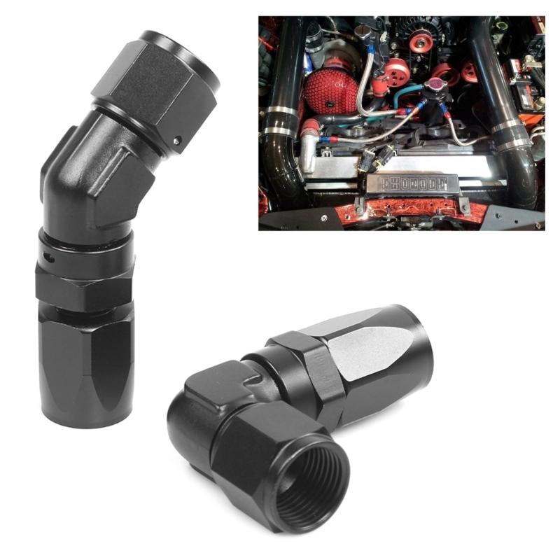Universal AN4/AN6/AN8/AN10/AN12 Straight 45° Oil Cooling Connector Oil Fuel Swivel-Hose End Fitting Oil Hose End Adaptor
