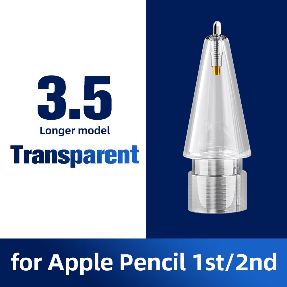 

Запасные наконечники Fonken для Apple Pencil 1 2, совместимые поколения iPad Pro Pencil, наконечник iPencil для iPad Pencil 1st/Pencil 2st, наконечник из титанового сплава Longer Model прозрачный