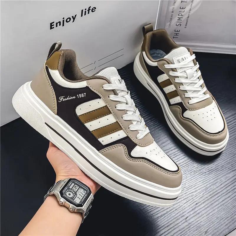 

Модные кроссовки из вулканизированной кожи для мужчин, летние спортивные кроссовки для ходьбы и бега, мужские, новые, обычные, классические, оригинальный размер 44, рабочие, брендовые, осень 45 44