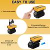 Portable Intelligent Inverter DC 20V to AC 110V-220V 120W USB&Type-c Power Station Generator For Dewalt 20V Battery Pin Adapter