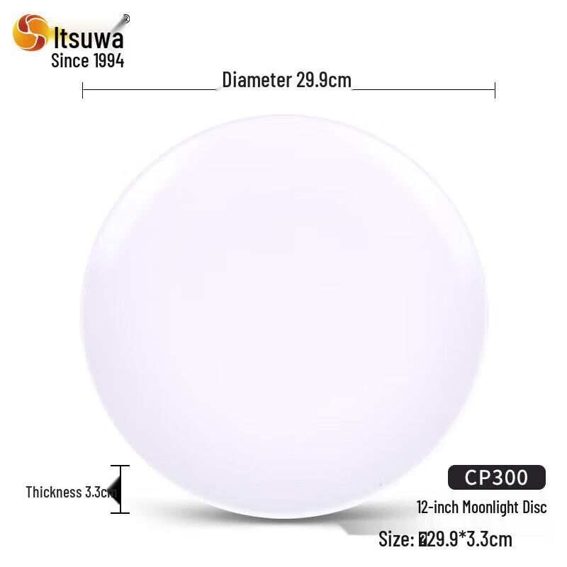 Five Harmony 12-inch White Melamine Round Plate