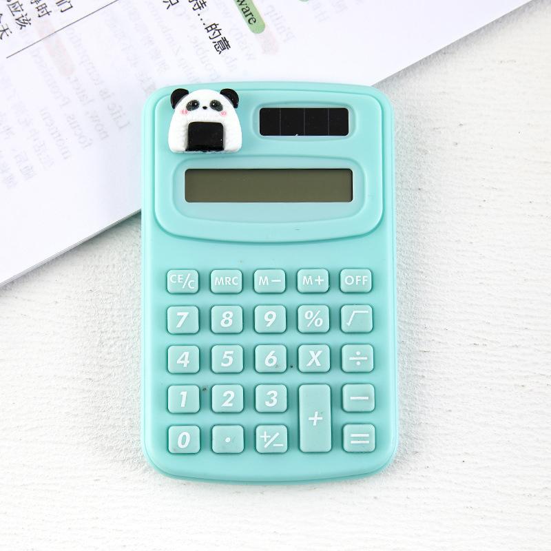 Uroczy Panda Mini Kalkulator Mały Przenośny Uczeń Biuro Mały Komputer Atrakcyjny Kalkulator