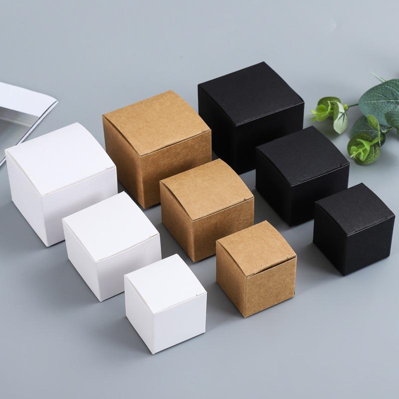 Kraft, Black, and White Card Paper Boxes for Cosmetics, Skincare, and Soaps