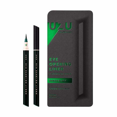 

UZU BY FLOWFUSHI Seven Shades of Black [Green Black] Liquid Eyeliner Hot Water Off Hypoallergenic