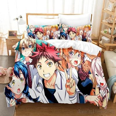 Food Wars Japanese Anime Duvet Cover Set Hd Comforter Cover For Kids Bedding Sets Bedclothes Bedroom Decor