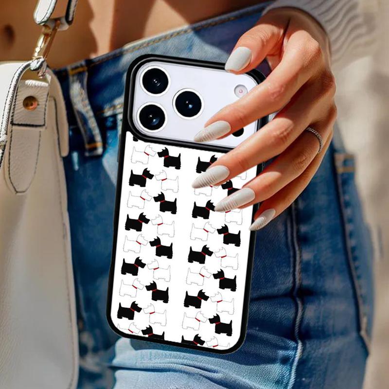 Westie Scottie Scottish Terrier Soft Phone Case For iPhone 17 Air 14 15 13 12 Max Cover For Apple 16e 11 Pro Max Plus Coque