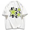 100% Cotton Star Print T Shirt Short Sleeve Tee Korea Style Hip Hop Streetwear Y2k Summer Women's T-Shirt Oversized Loose Tops