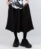 Deumakeu M Real Wide Two Tuck Stripe Bumuda Pants - Black