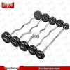 Fixed Rubber-Coated Barbell Set