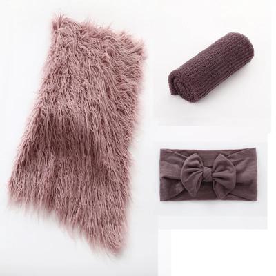 Baby Fotografie Requisiten Baby Foto Decke und Wickeltuch Set Fotostudio Foto Requisiten 3 Stück