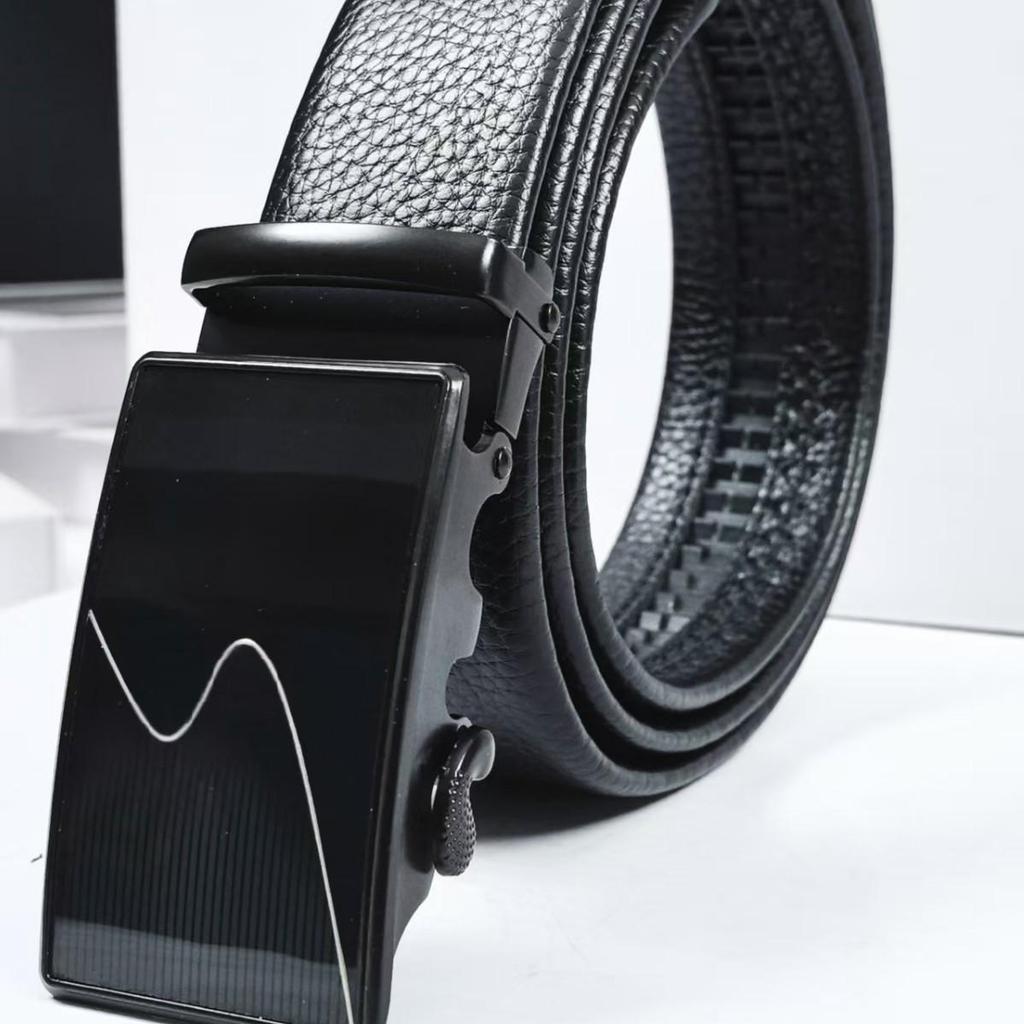 2026 Genuine Leather Automatic Buckle Belt - Men's Business Casual Luxury