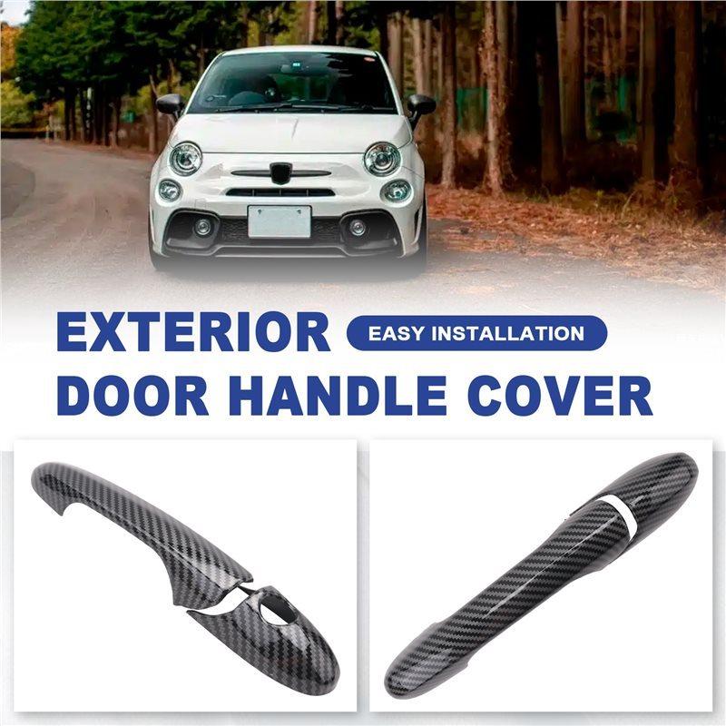 Car Exterior Door Handle Cover For Fiat 500 Abarth 595 695 Side Door Handle Protective Trim