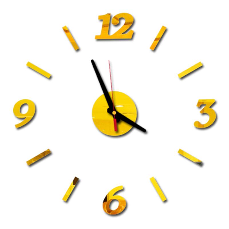 Wanduhr Rahmenlos Digitale Wanduhren DIY Acryl Wandaufkleber Quarz Leise Uhr für Zuhause Büro Wanddeko Horloge Murale