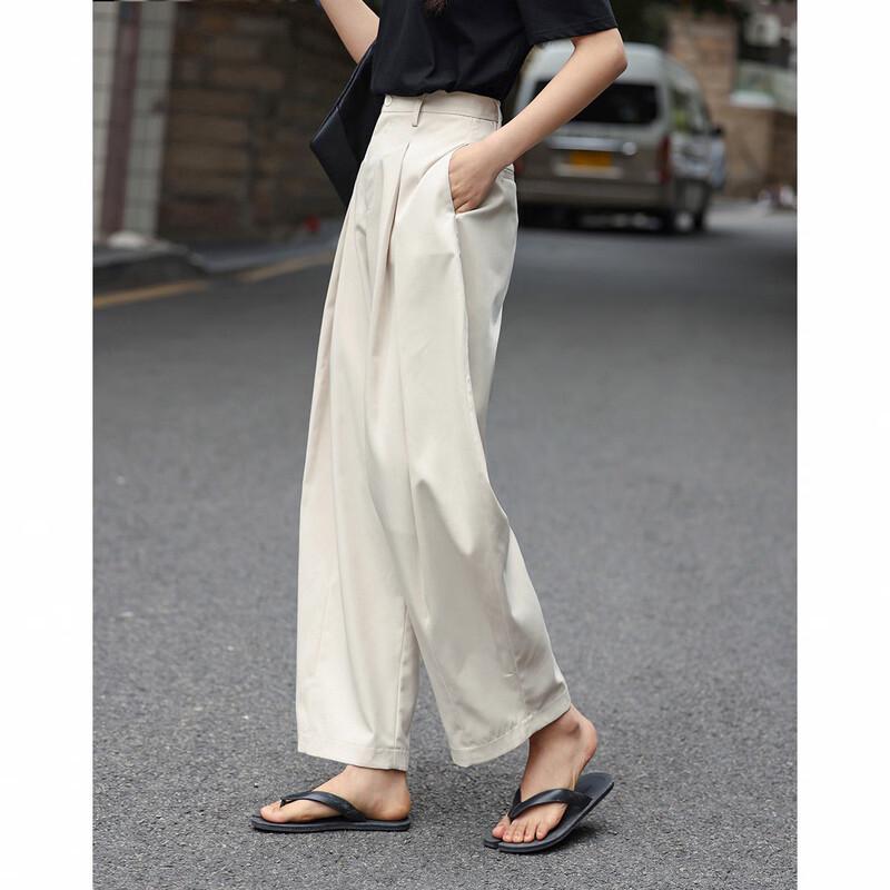 Demana Women's Slimming Casual Layered Ankle Pants