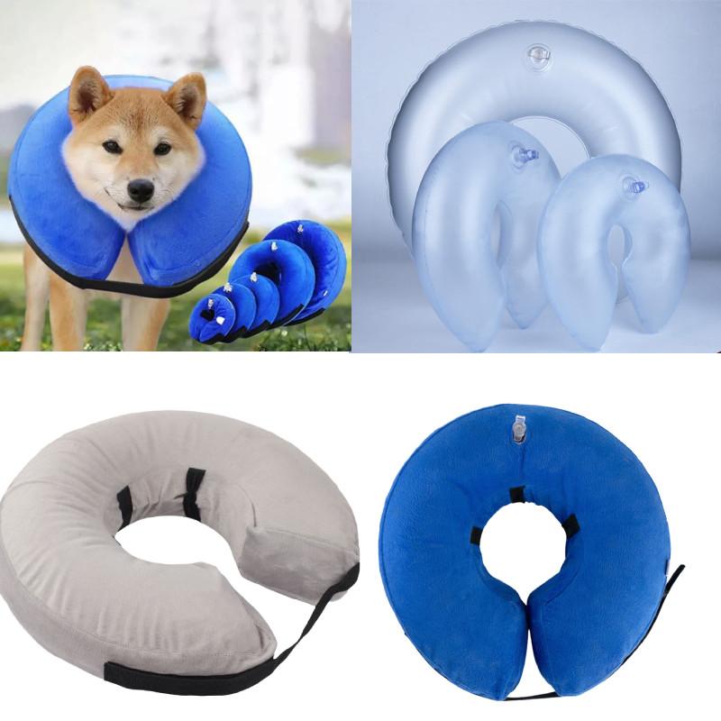 Comfortable Elizabethan Dog Collar Inflatable Protective Neck Cone For Pets In Pvc