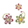 Pure Color Design Lucky Crystal Ear Clips Women Ear Clips Multicolor 5709026