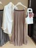 2026 Spring/Summer Women's Slimming High-Waisted Striped Chiffon Pleated Skirt