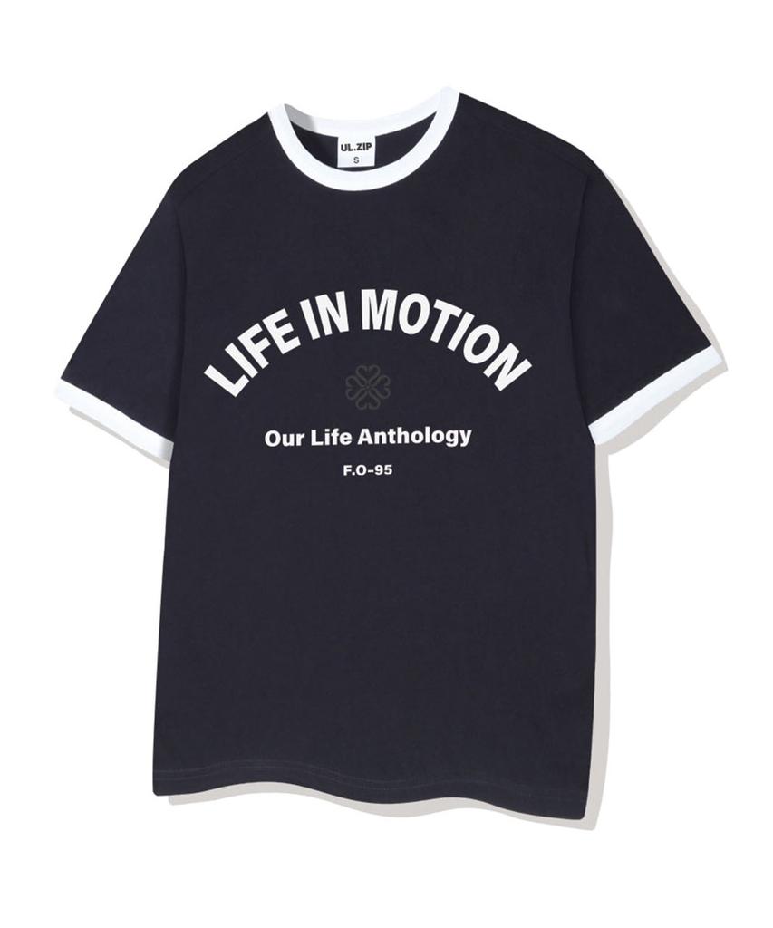ULIFEZIP Arch In Motion Ringer Loose Fit Short Sleeve T-Shirt 4 Colors [Ulse_4002]