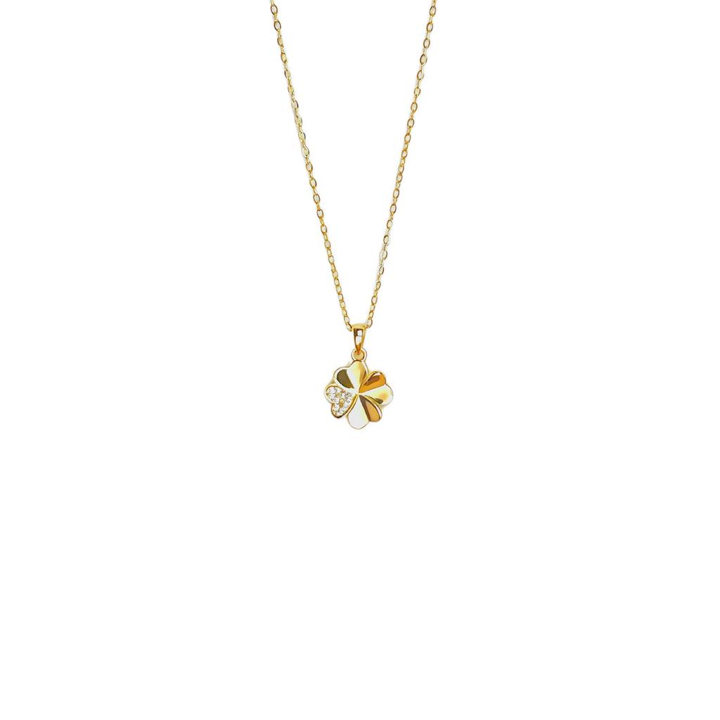 S925 Sterling Silver Four-Leaf Clover Pendant Necklace - Versatile, Fashionable Gift for Her